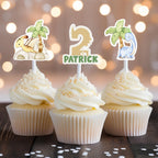 Dinosaur Birthday Cake Topper: Dino Party Decor, Personalized Name - Demi's Krafts