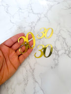Foil Number Cupcake Toppers: 300gsm Cardstock Birthday Decorations - Demi's Krafts