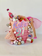 Pink Groovy Font Birthday Cake Topper - Demi's Krafts