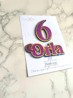 Layered Bold font Name & Age Cake Topper - Demi's Krafts