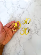 Foil Number Cupcake Toppers: 300gsm Cardstock Birthday Decorations - Demi's Krafts