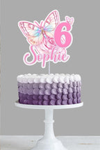 Pastel Butterfly Cake Topper & Cupcake Toppers Bundle - Demi's Krafts
