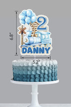 Train Birthday Cupcake Toppers: Blue Train Theme - Demi's Krafts
