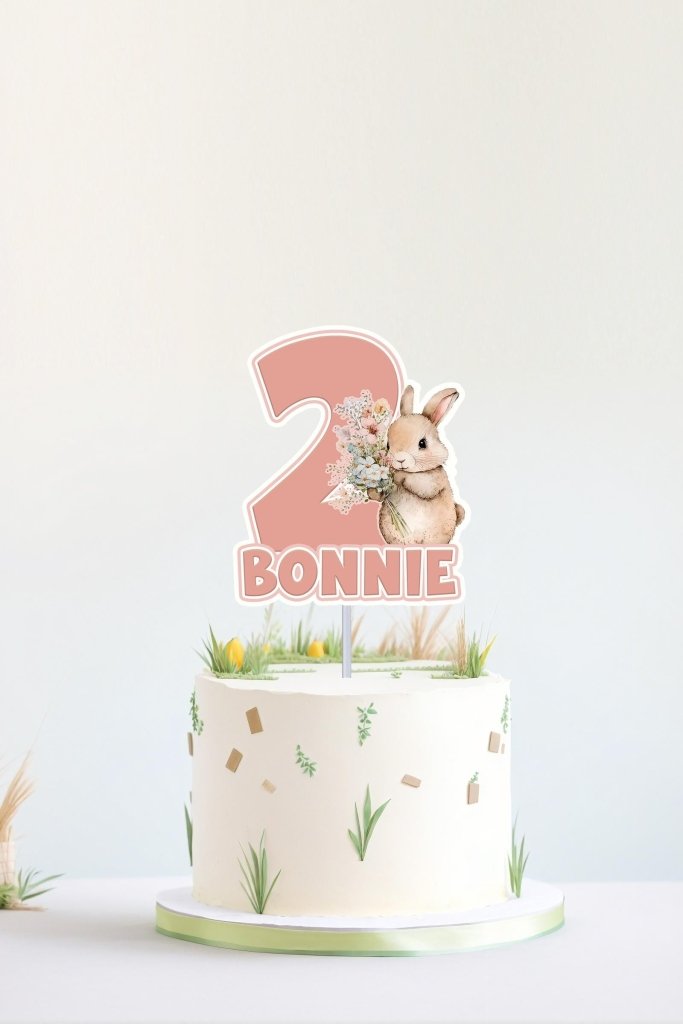 Bunny Rabbit Birthday Cupcake Toppers : Easter Celebrations - Demi's Krafts