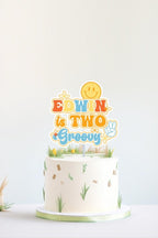 Two groovy birthday cake topper for boys: Groovy party - Demi's Krafts