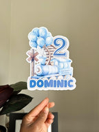 Train Themed Birthday Cake Topper and Cupcake Toppers - Demi's Krafts