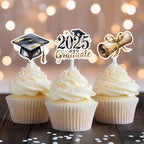 Pink & Gold Graduation Cupcake Toppers - Demi's Krafts