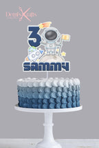 Space Boy Astronaut Birthday Cake Topper - Demi's Krafts