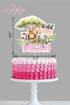Wild one safari birthday cake topper and cupcake toppers - Demi's Krafts