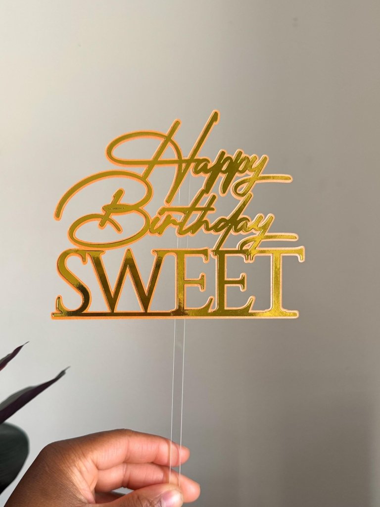 Happy Birthday Caketopper, personalised birthday cake topper - Demi's Krafts