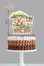 Wild one safari birthday cake topper and cupcake toppers - Demi's Krafts