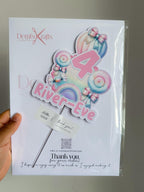 Candyland Birthday Cake Topper and cupcake toppers - Demi's Krafts