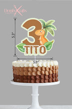 Dinosaur Birthday Cake Topper Set: Dino Party Decorations - Demi's Krafts