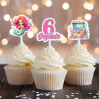 Mermaid Cake Topper and Cupcake Toppers - Demi's Krafts