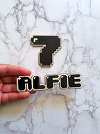 Pixel Font Name & Age Cake Topper Custom Birthday Party Decor - Demi's Krafts
