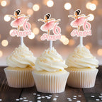 Personalised Pink Ballerina Birthday Cake Topper and Cupcake Toppers - Demi's Krafts
