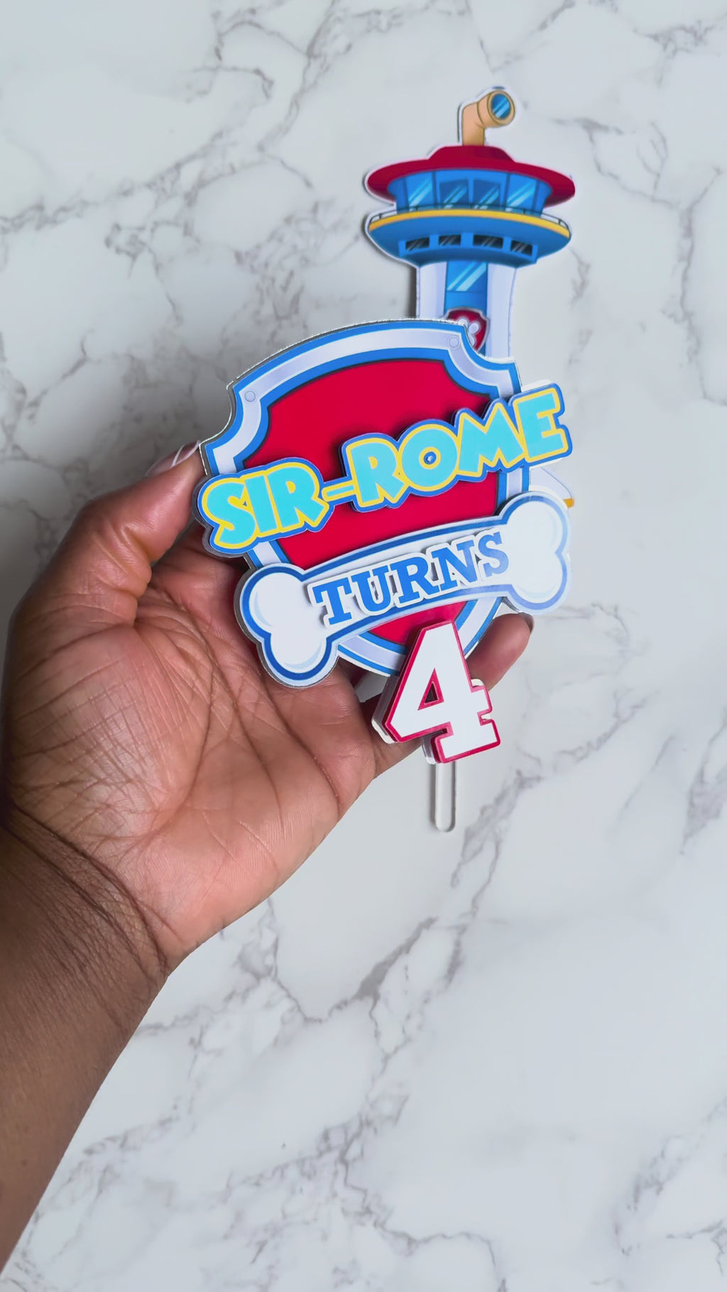 Paw Patrol Badge Cake Charm